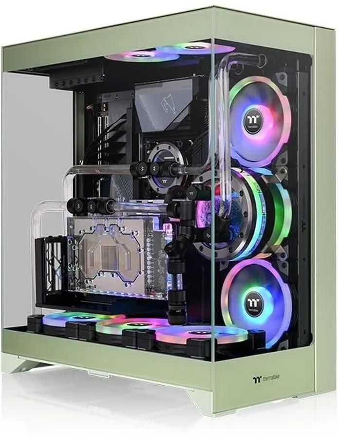 Корпус ATX Thermaltake CTE E550 TG Matcha, Midi-Tower, без БП,  зеленый [ca-1z8-00mewn-00]